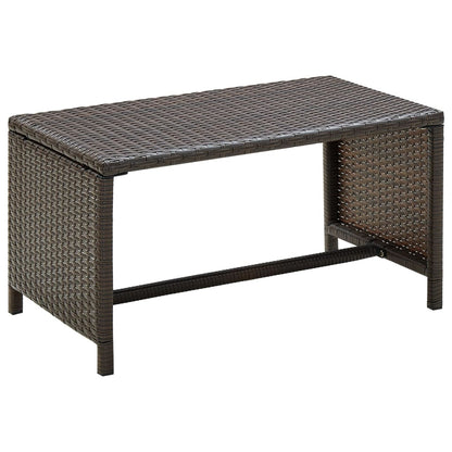 vidaXL 4-tlg. Garten-Lounge-Set mit Auflagen Poly Rattan Braun
