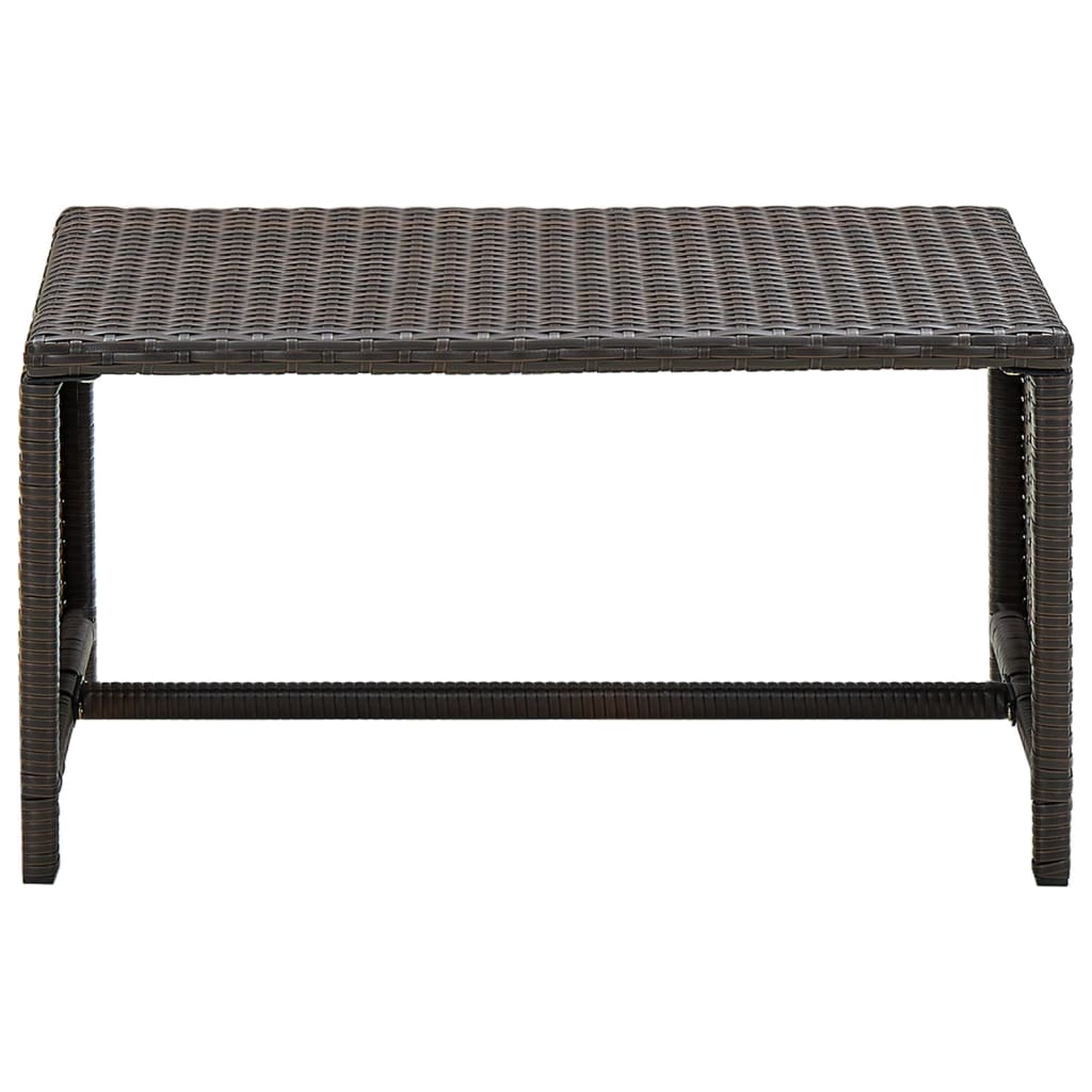 vidaXL 4-tlg. Garten-Lounge-Set mit Auflagen Poly Rattan Braun