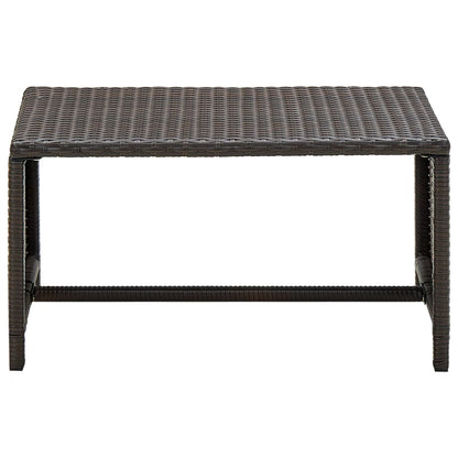 vidaXL 4-tlg. Garten-Lounge-Set mit Auflagen Poly Rattan Braun