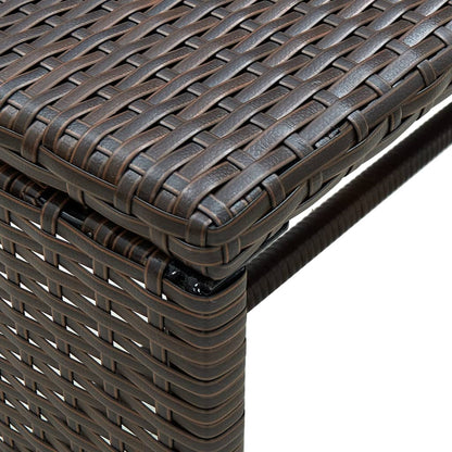 vidaXL 4-tlg. Garten-Lounge-Set mit Auflagen Poly Rattan Braun