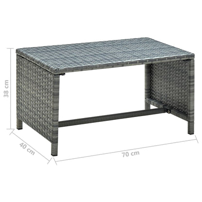 vidaXL Ensemble de jardin de 4 pièces avec coussins résine tressée gris