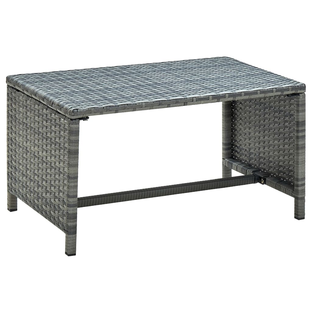 vidaXL Ensemble de jardin de 4 pièces avec coussins résine tressée gris