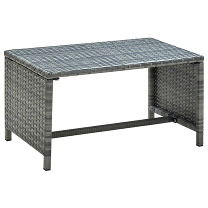 vidaXL Ensemble de jardin de 4 pièces avec coussins résine tressée gris