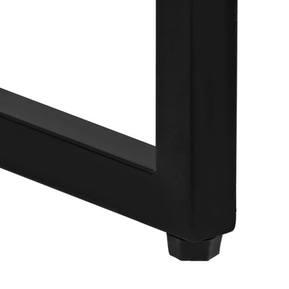 vidaXL Ensemble de bar 3 pcs Bois de récupération massif et cuir de chèvre véritable