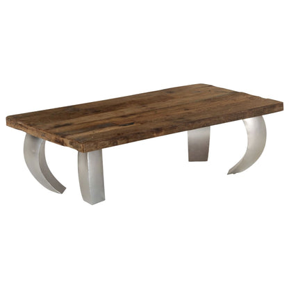 vidaXL Table basse Opium en bois de récupération et acier 110x60x35 cm