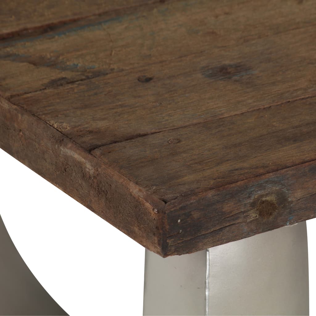 vidaXL Table basse Opium en bois de récupération et acier 110x60x35 cm