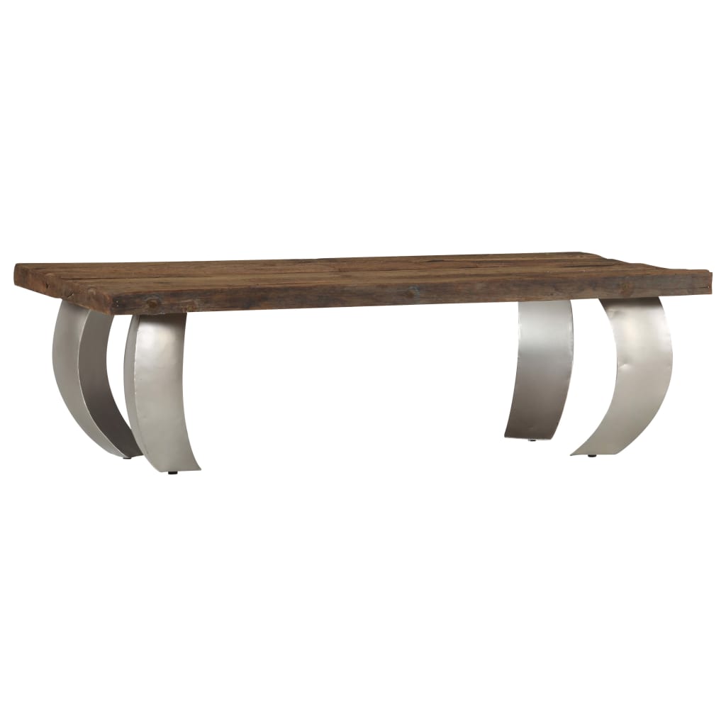 vidaXL Table basse Opium en bois de récupération et acier 110x60x35 cm