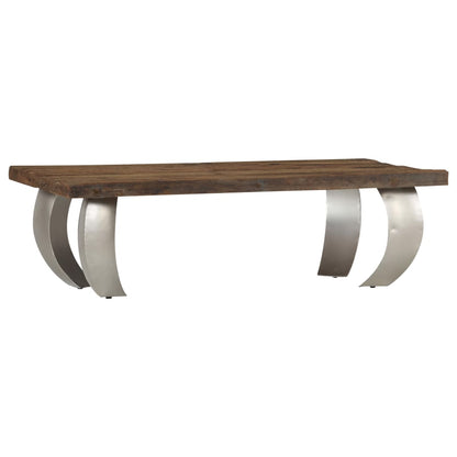 vidaXL Table basse Opium en bois de récupération et acier 110x60x35 cm