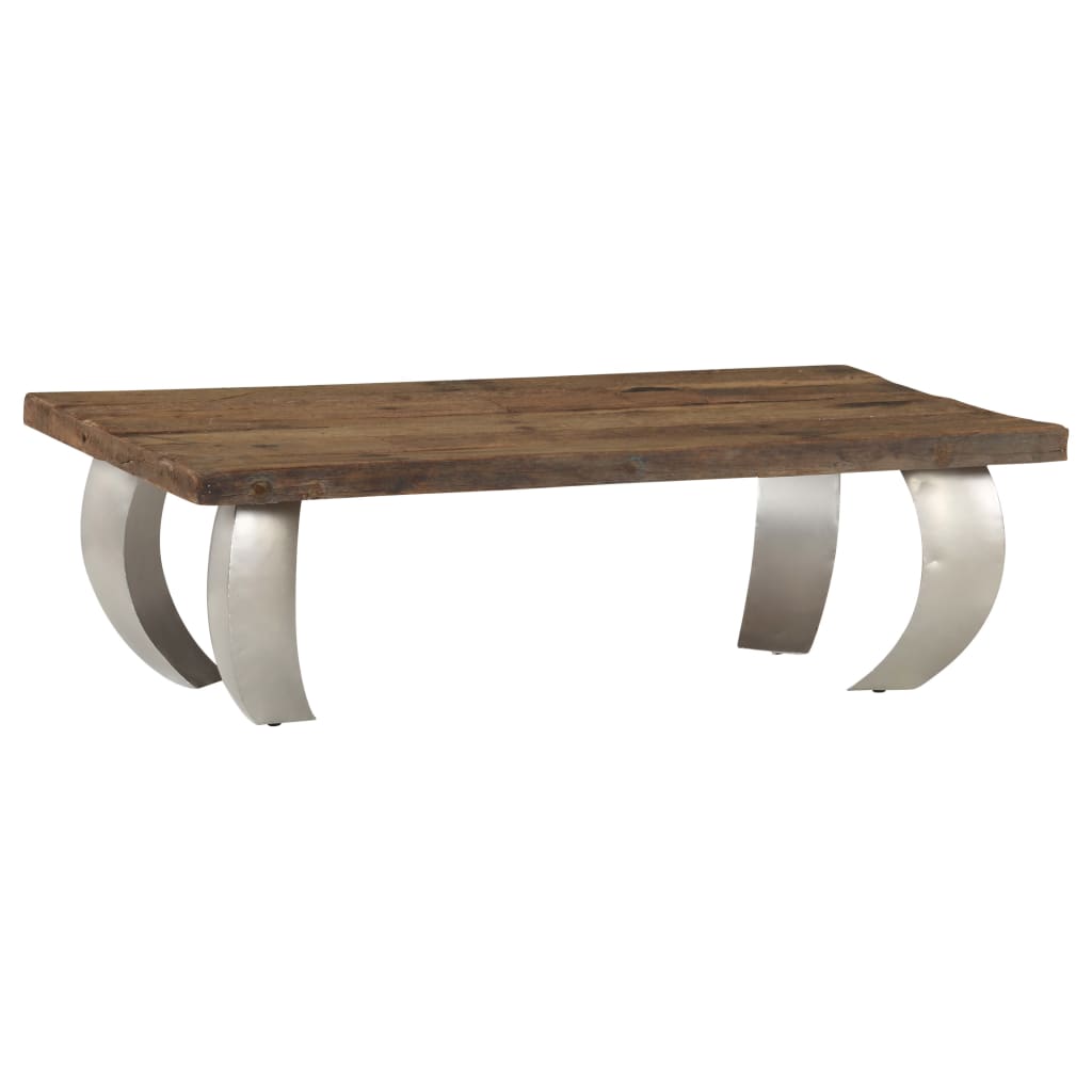 vidaXL Table basse Opium en bois de récupération et acier 110x60x35 cm