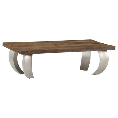 vidaXL Table basse Opium en bois de récupération et acier 110x60x35 cm
