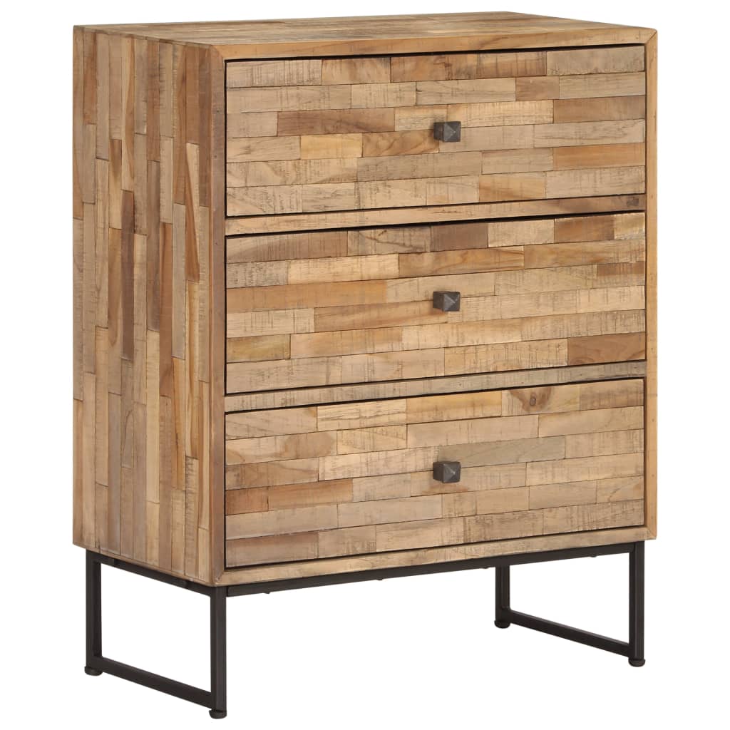 vidaXL Sideboard Recyceltes Teakholz 60x30x75 cm