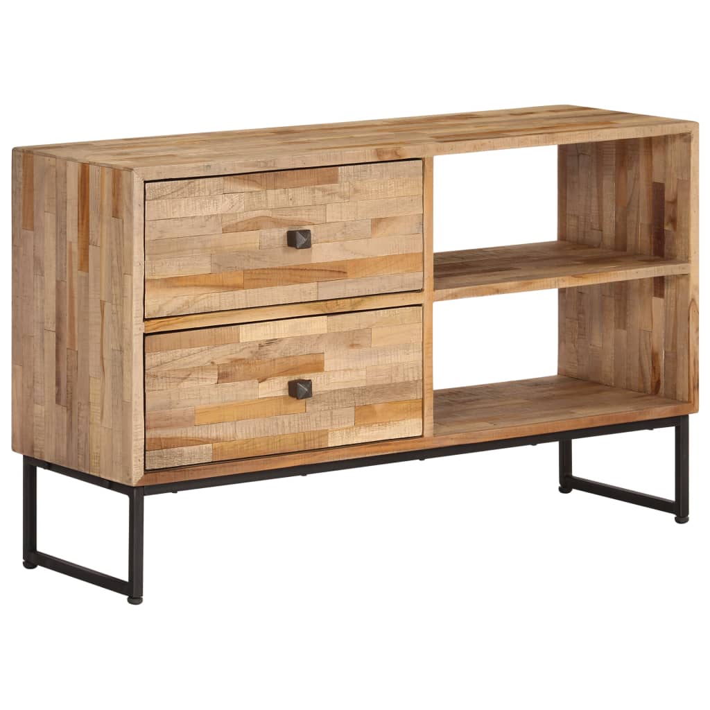 vidaXL Meuble TV en teck recyclé 90x30x55 cm