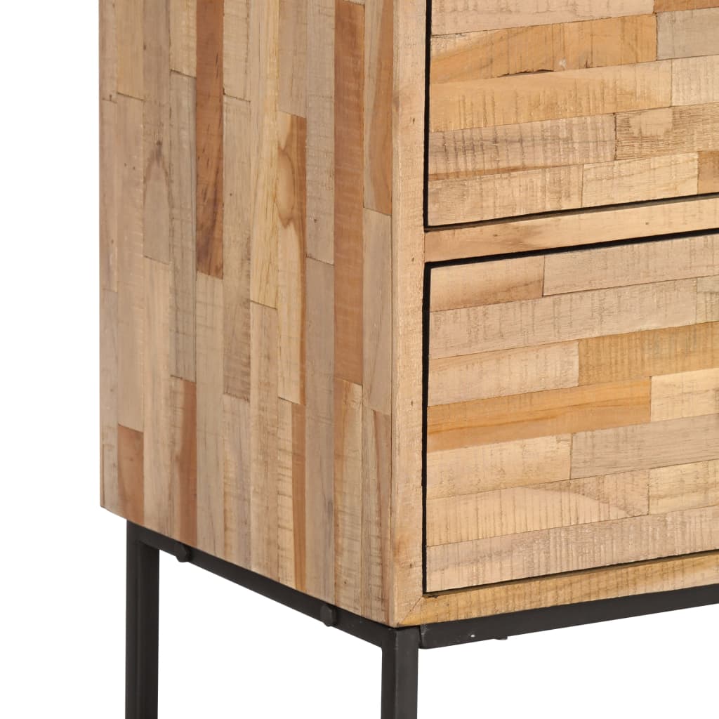 vidaXL Meuble TV en teck recyclé 90x30x55 cm