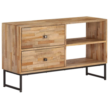 vidaXL Meuble TV en teck recyclé 90x30x55 cm