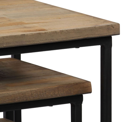 vidaXL Beistelltisch-Set 3-tlg. Recyceltes Teak