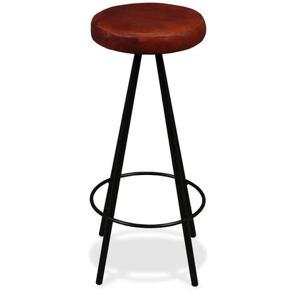 vidaXL 5-tlg. Bar-Set Altholz Massiv und Echtleder