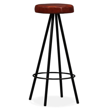 vidaXL 5-tlg. Bar-Set Altholz Massiv und Echtleder