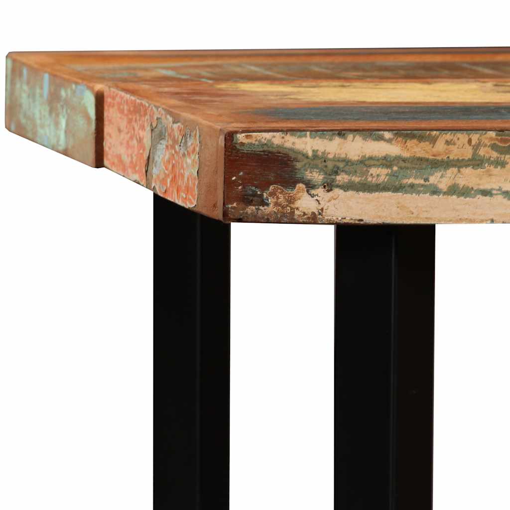vidaXL 7-tlg. Bar-Set Altholz Massiv und Echtleder