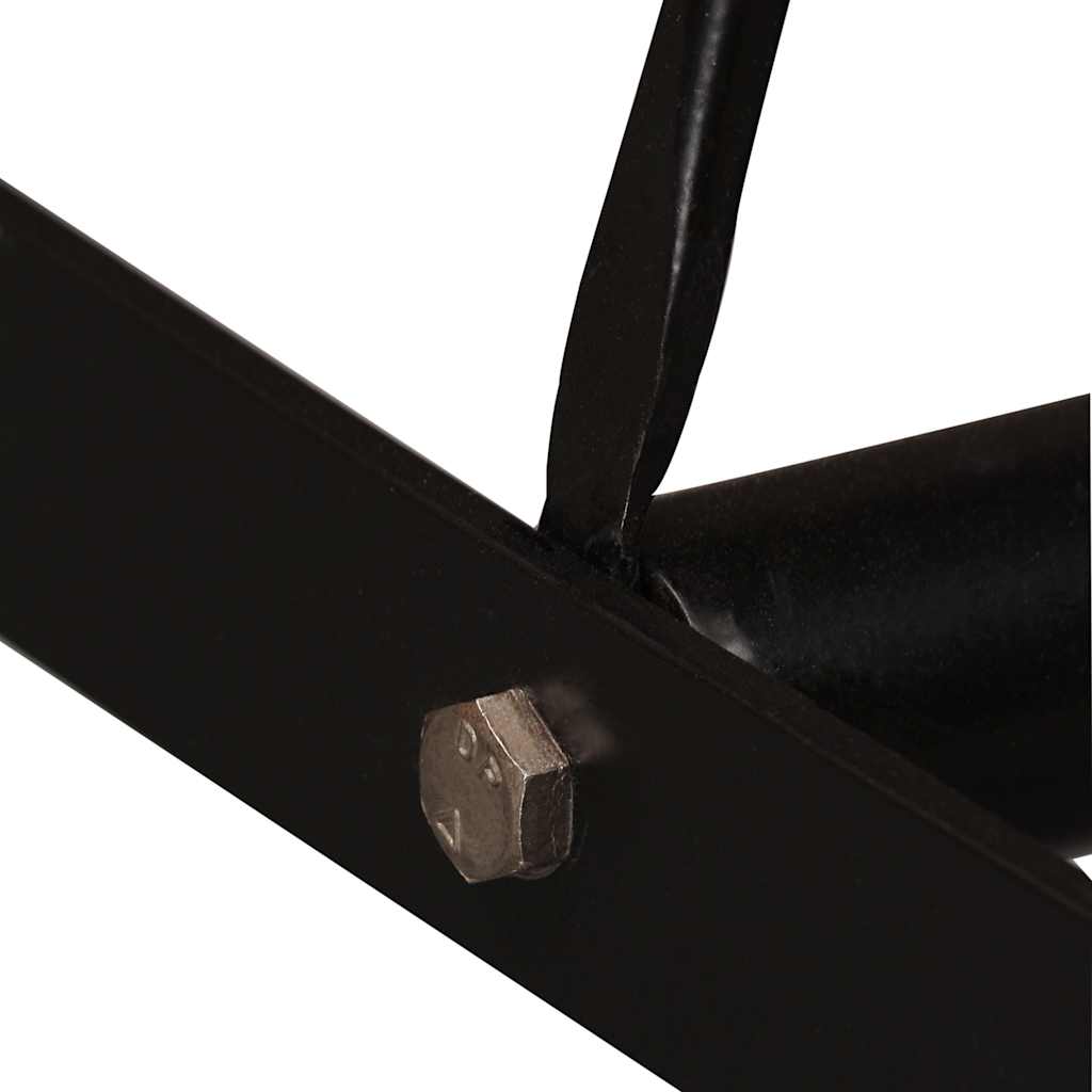 vidaXL 7-tlg. Bar-Set Altholz Massiv, Echtleder und Canvas