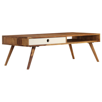 vidaXL Table basse 110x50x35 cm Bois de Sesham massif