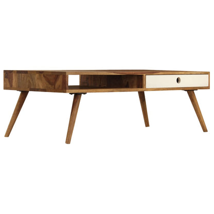 vidaXL Table basse 110x50x35 cm Bois de Sesham massif