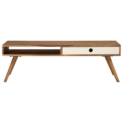 vidaXL Table basse 110x50x35 cm Bois de Sesham massif