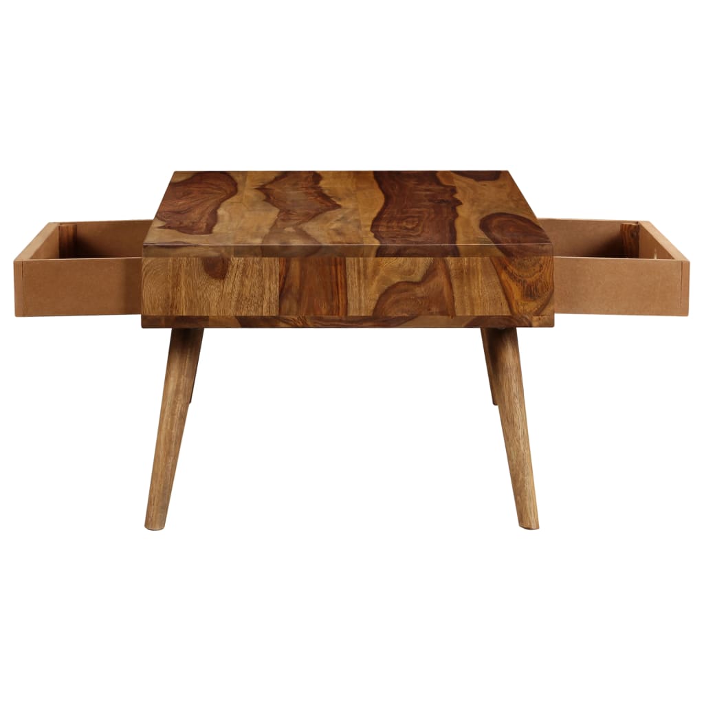 vidaXL Table basse 110x50x35 cm Bois de Sesham massif