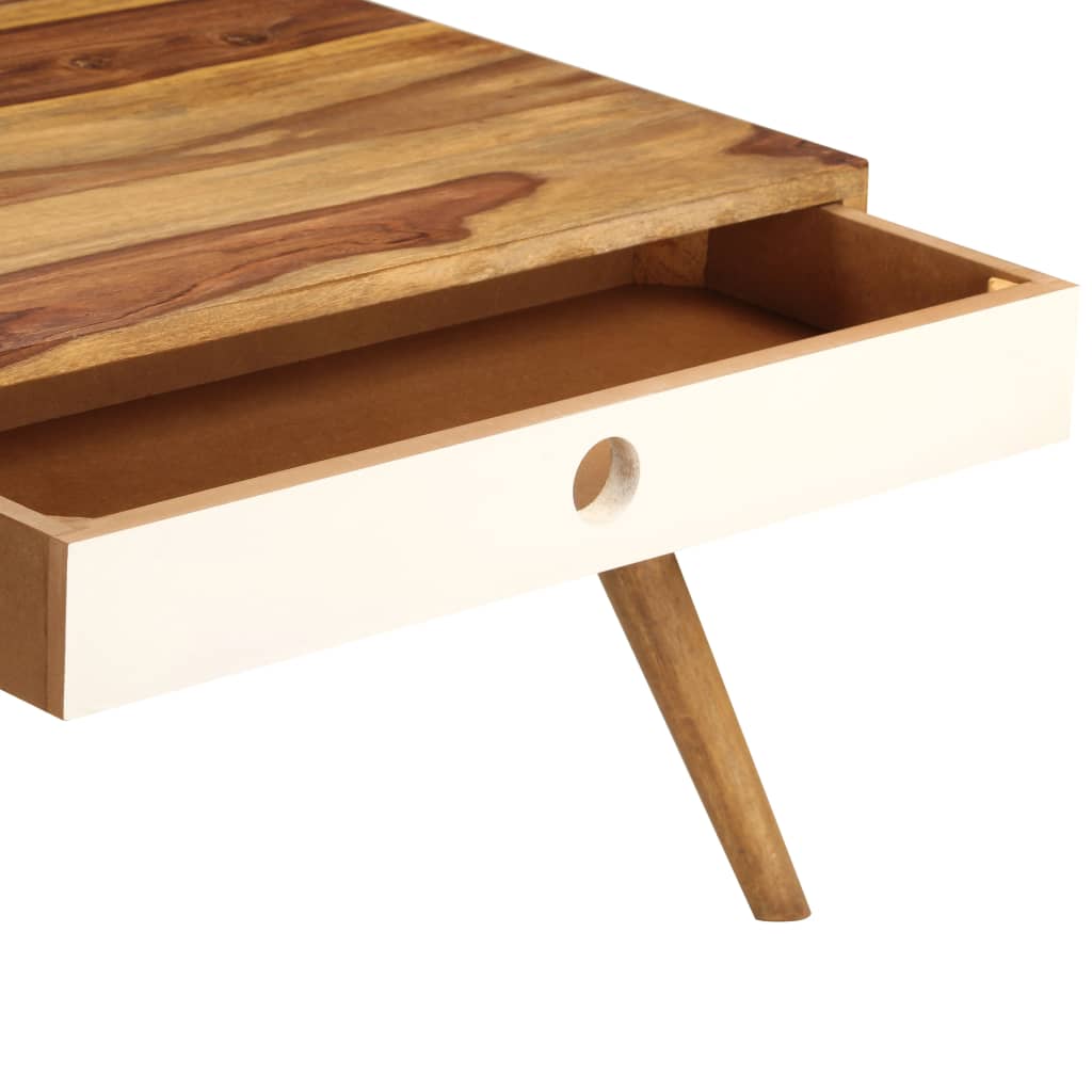 vidaXL Table basse 110x50x35 cm Bois de Sesham massif