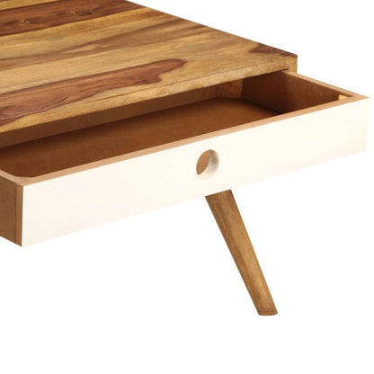 vidaXL Table basse 110x50x35 cm Bois de Sesham massif