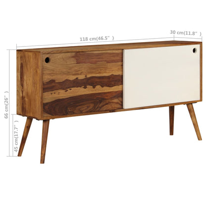 vidaXL Sideboard Massivholz Akazie 118x30x66 cm