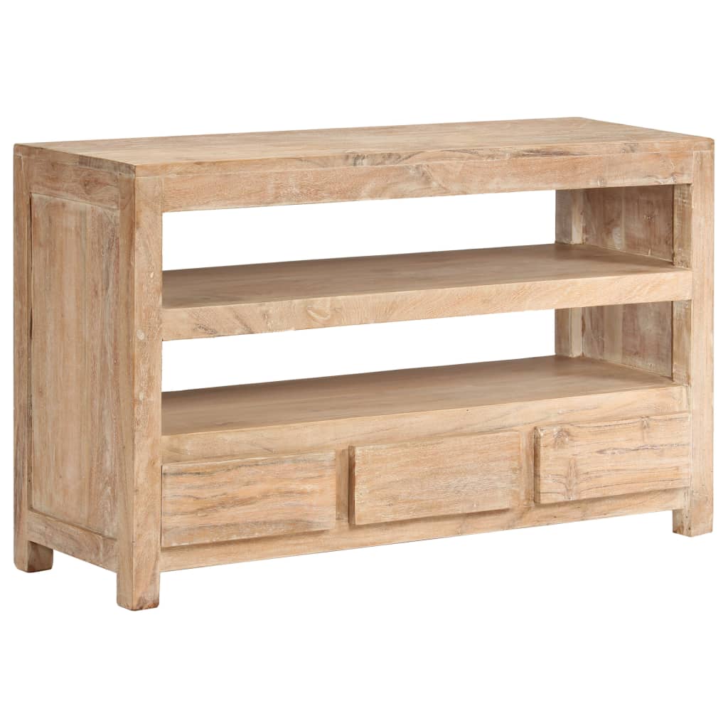 vidaXL Meuble TV Bois massif d'acacia 90x30x55 cm Marron clair