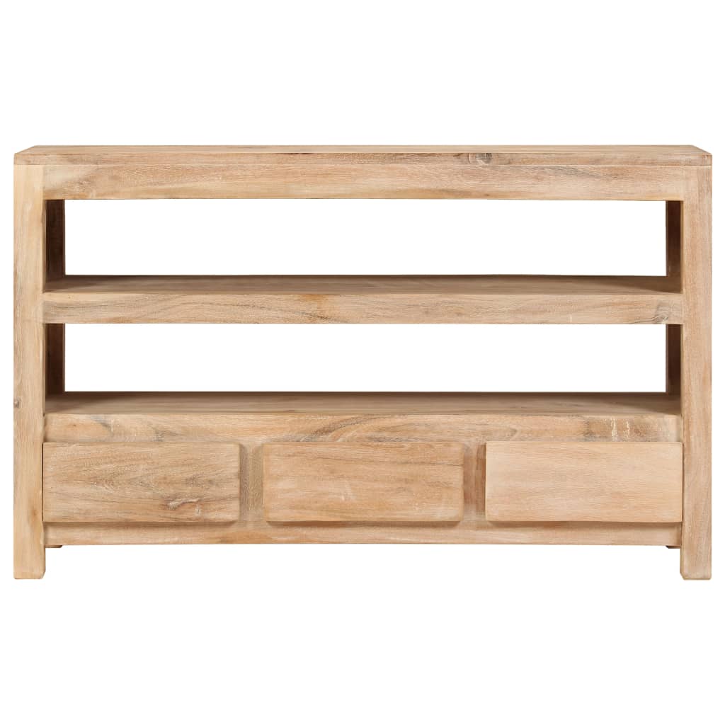 vidaXL Meuble TV Bois massif d'acacia 90x30x55 cm Marron clair