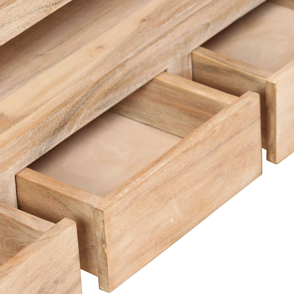 vidaXL Meuble TV Bois massif d'acacia 90x30x55 cm Marron clair