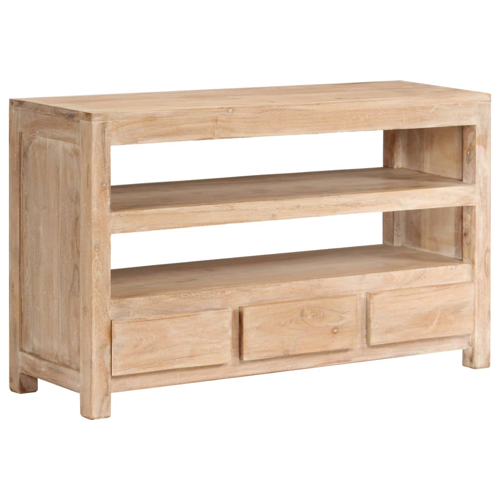vidaXL Meuble TV Bois massif d'acacia 90x30x55 cm Marron clair