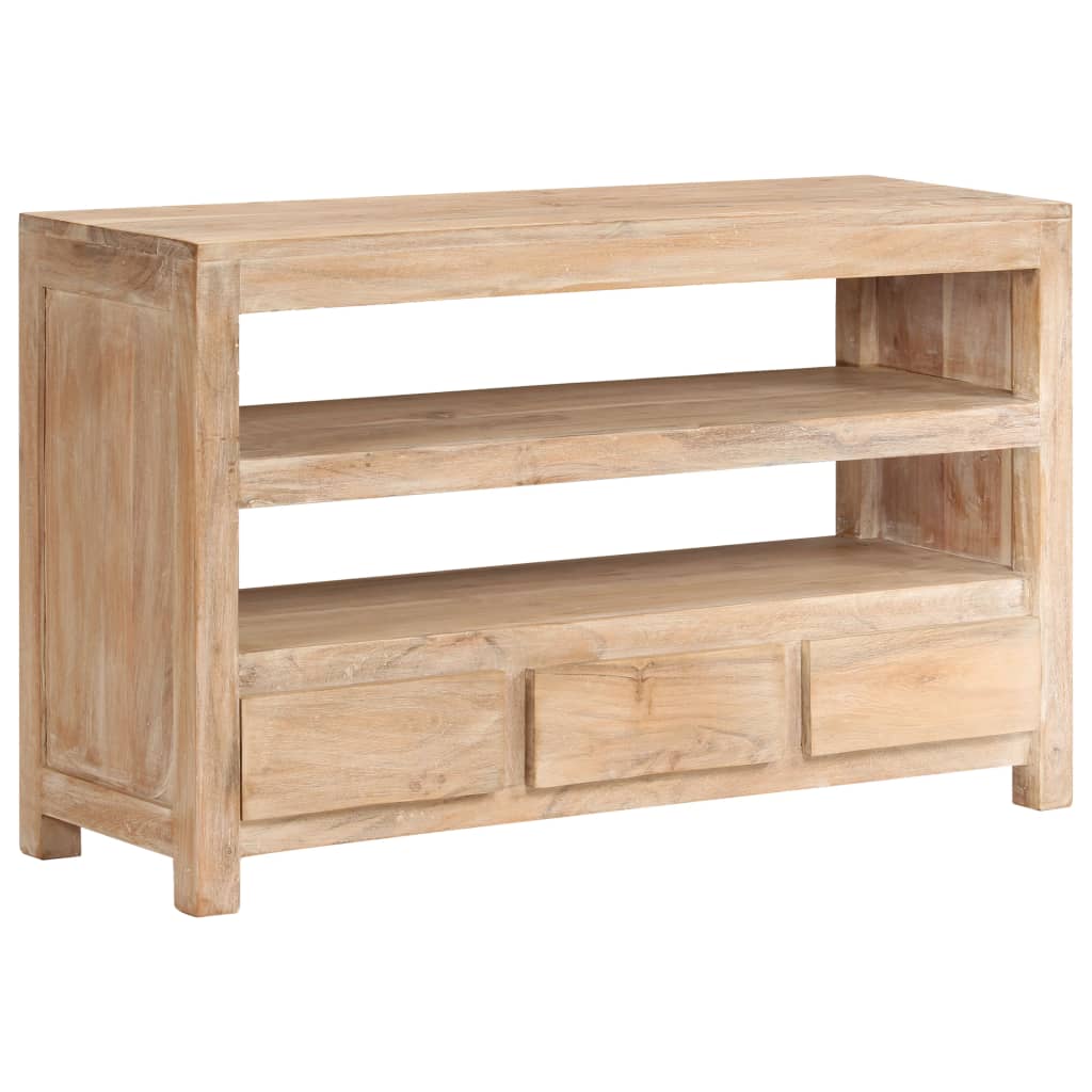 vidaXL Meuble TV Bois massif d'acacia 90x30x55 cm Marron clair