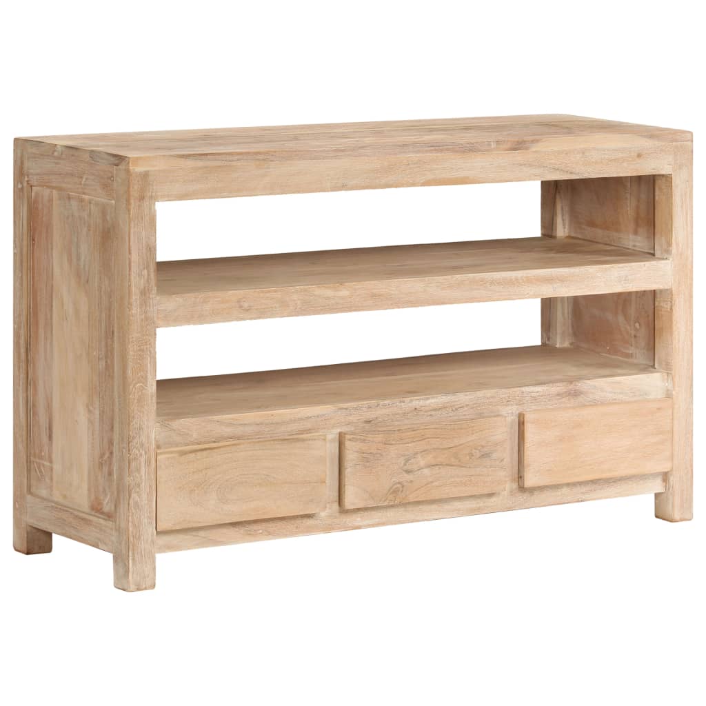 vidaXL Meuble TV Bois massif d'acacia 90x30x55 cm Marron clair
