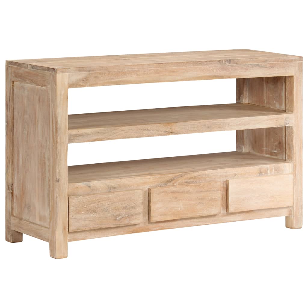 vidaXL Meuble TV Bois massif d'acacia 90x30x55 cm Marron clair
