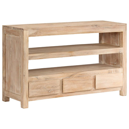 vidaXL Meuble TV Bois massif d'acacia 90x30x55 cm Marron clair