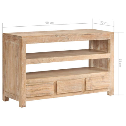 vidaXL Meuble TV Bois massif d'acacia 90x30x55 cm Marron clair