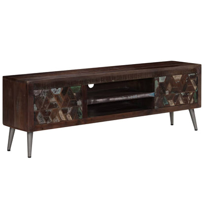 vidaXL Meuble TV en bois de récupération massif 140x30x45 cm
