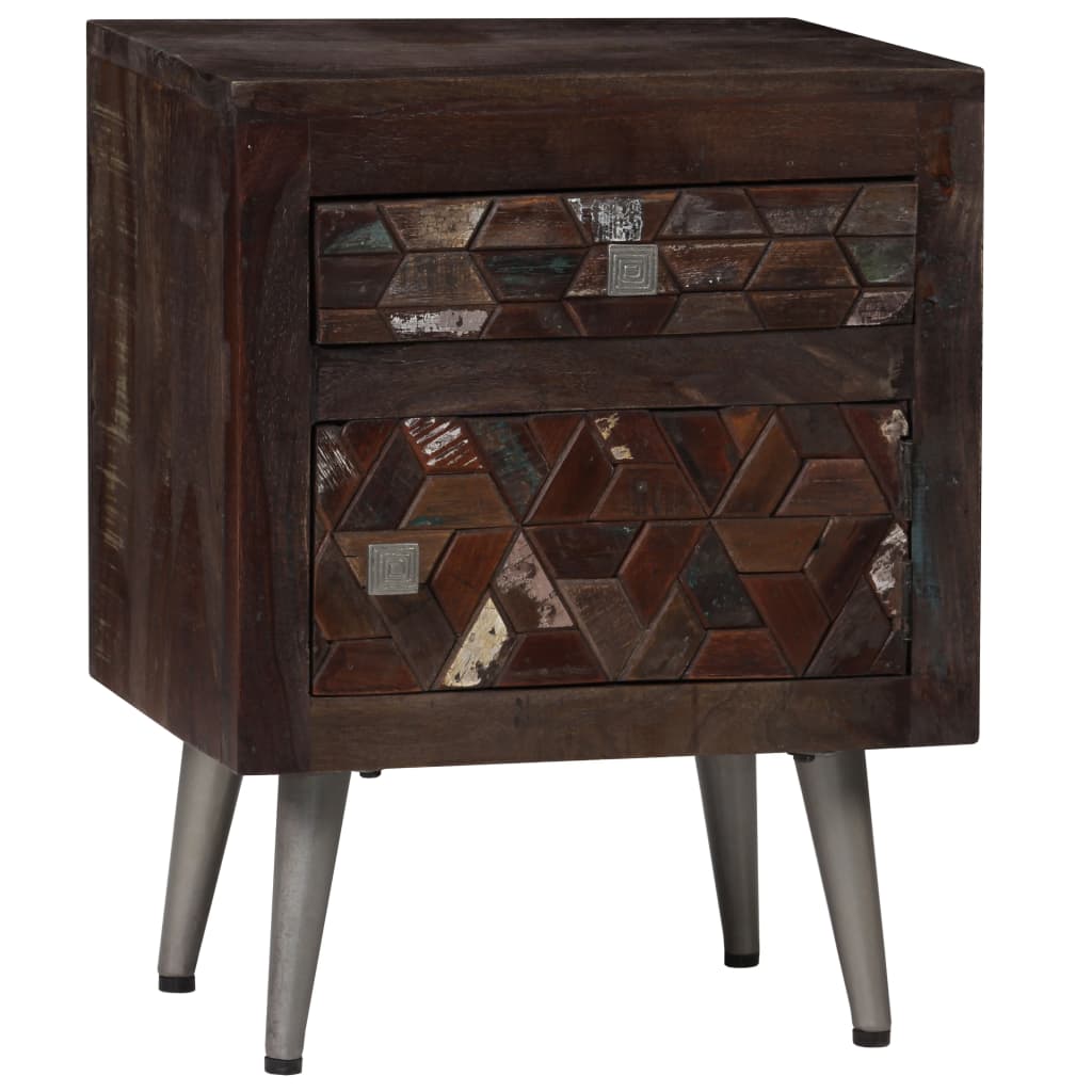 vidaXL Table de chevet bois de récupération massif 40x30x50 cm