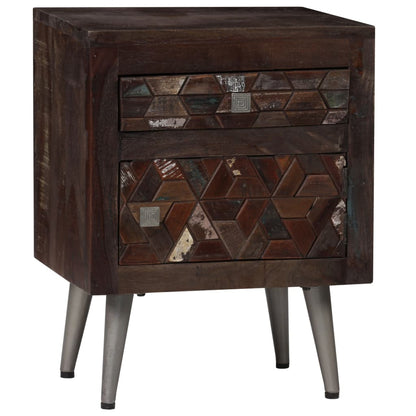 vidaXL Table de chevet bois de récupération massif 40x30x50 cm