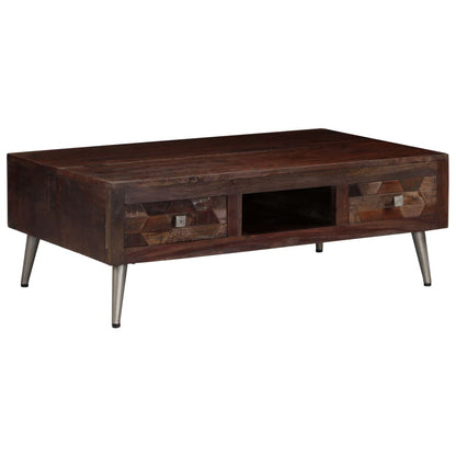 vidaXL Table basse en bois de récupération massif 100x60x35 cm