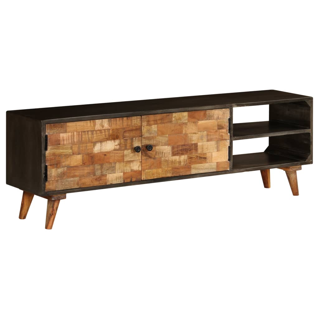 vidaXL Meuble TV bois de manguier massif 140x30x45 cm