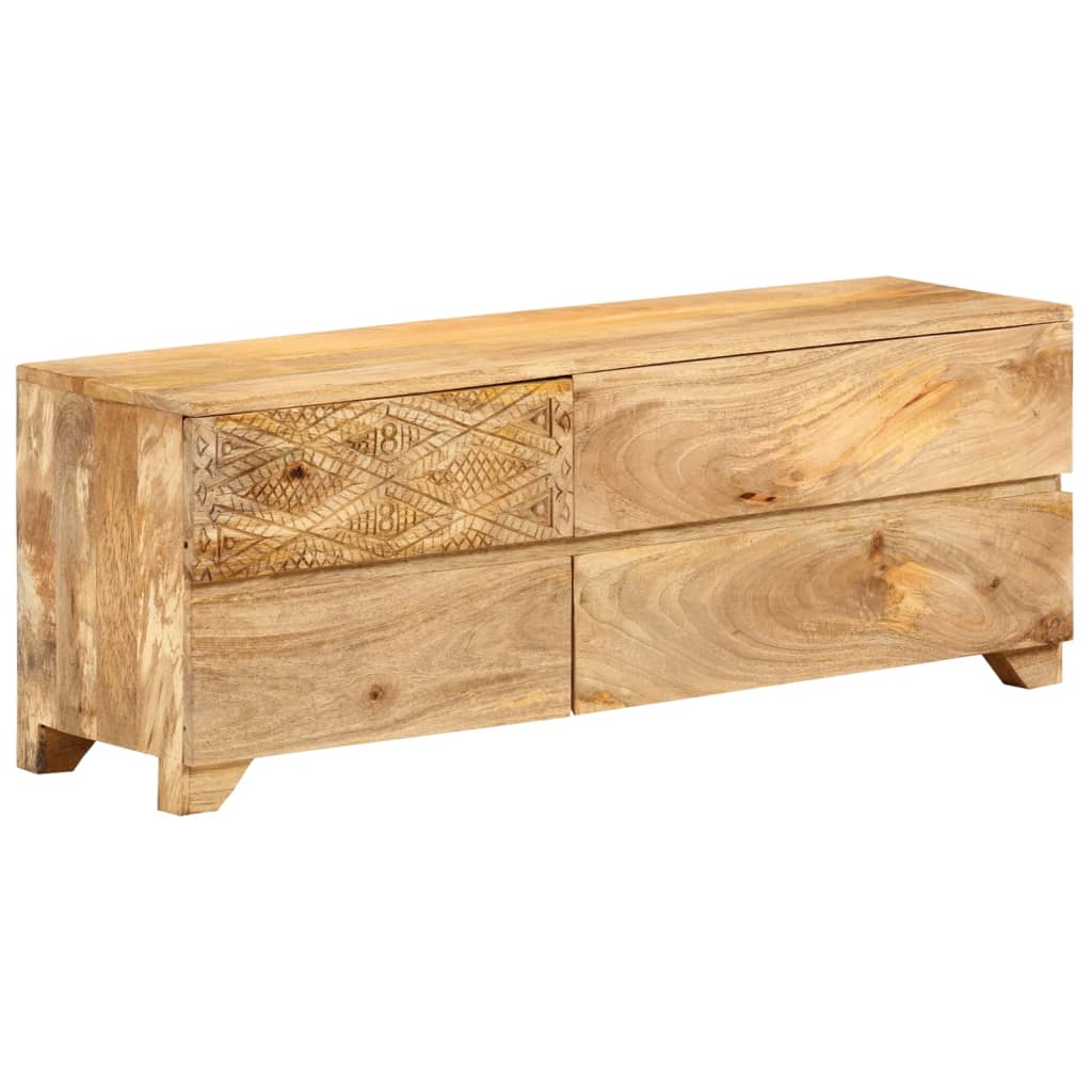 vidaXL Meuble TV en bois de manguier massif 110x30x40 cm