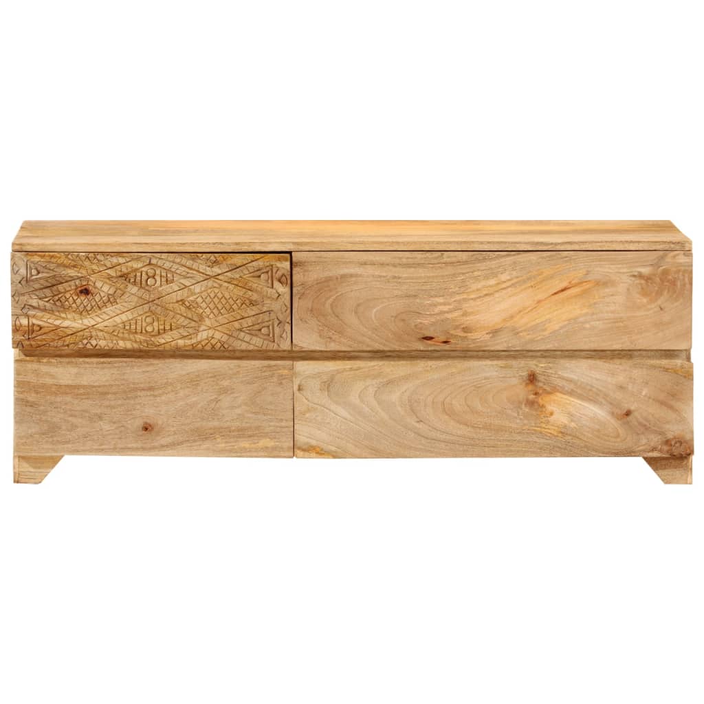 vidaXL Meuble TV en bois de manguier massif 110x30x40 cm