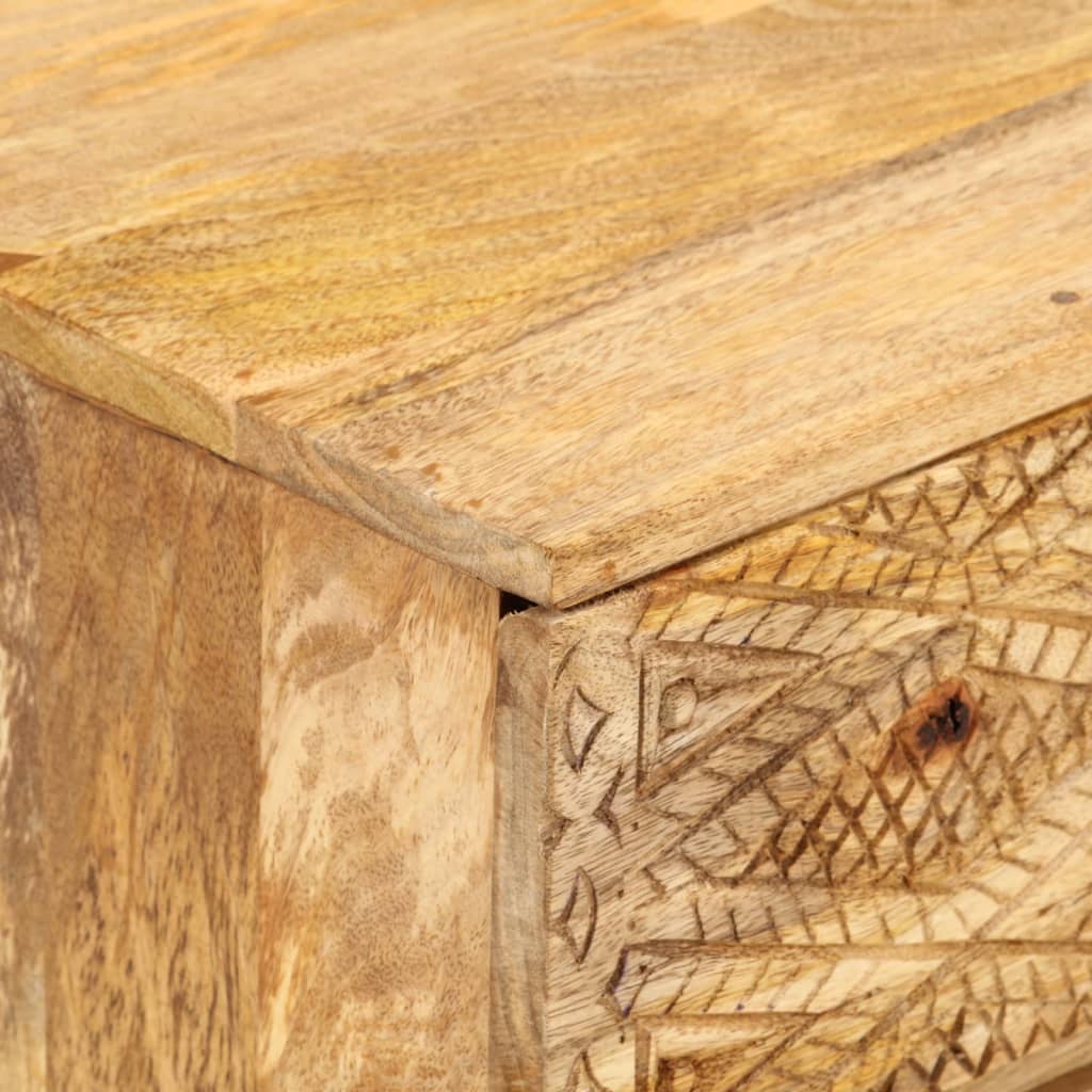 vidaXL Meuble TV en bois de manguier massif 110x30x40 cm