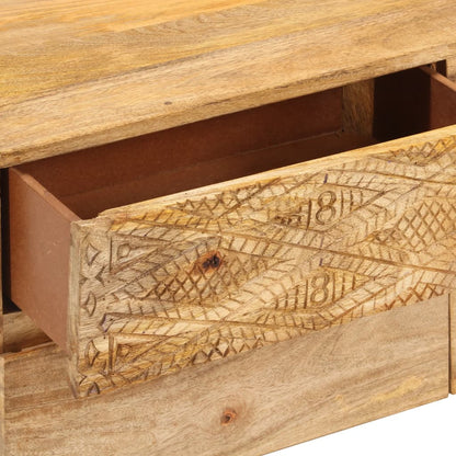 vidaXL Meuble TV en bois de manguier massif 110x30x40 cm