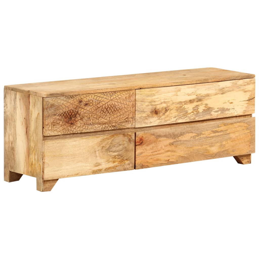 vidaXL Meuble TV en bois de manguier massif 110x30x40 cm