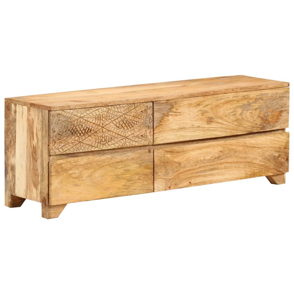 vidaXL Meuble TV en bois de manguier massif 110x30x40 cm